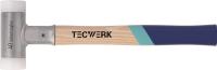 TECWERK Schonhammer L.385mm Kopf-D.50mm Hickory rückschlagfrei hart Nyl.weiß
